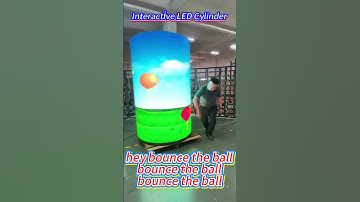interactive led cylinder display  #digitalsignage #leddisplay #nextgendisplay