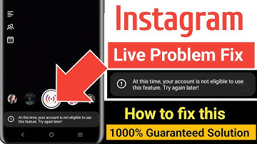 at this time your account is not eligible to use this feature Instagram | Instagram live problem fix