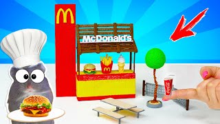 МАКДОНАЛЬДС для ХОМЯКОВ 🐹Сделала Ресторан McDonald's 3D Ручкой! Мультфильм с Хомяками