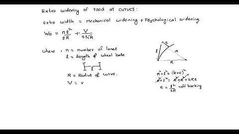 extra widening at highway curves