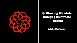 How to Create a Glowing Red Abstract Mandala Design | Adobe Illustrator Tutorial