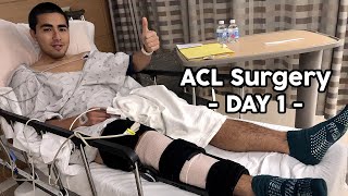 ACL Surgery  Day 1  What to Expect: Timeline, Getting Home, Pain Levels, Ice Machine... etc