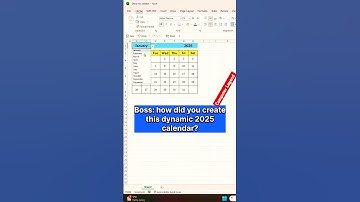 how did you create this dynamic 2025 calendar? | 🔥 Excel 🔥| #2025calendar