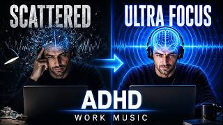 Scattered Mind to Ultra Focus | ADHD Work Music to Get You Unstuck | Gamma Waves Effortless Gemstone Learning For Adhd Minds