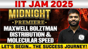 IIT JAM 2025: Maxwell Boltzmann Distribution & Molecular Speed for IIT JAM | IIT JAM Chemistry 2025