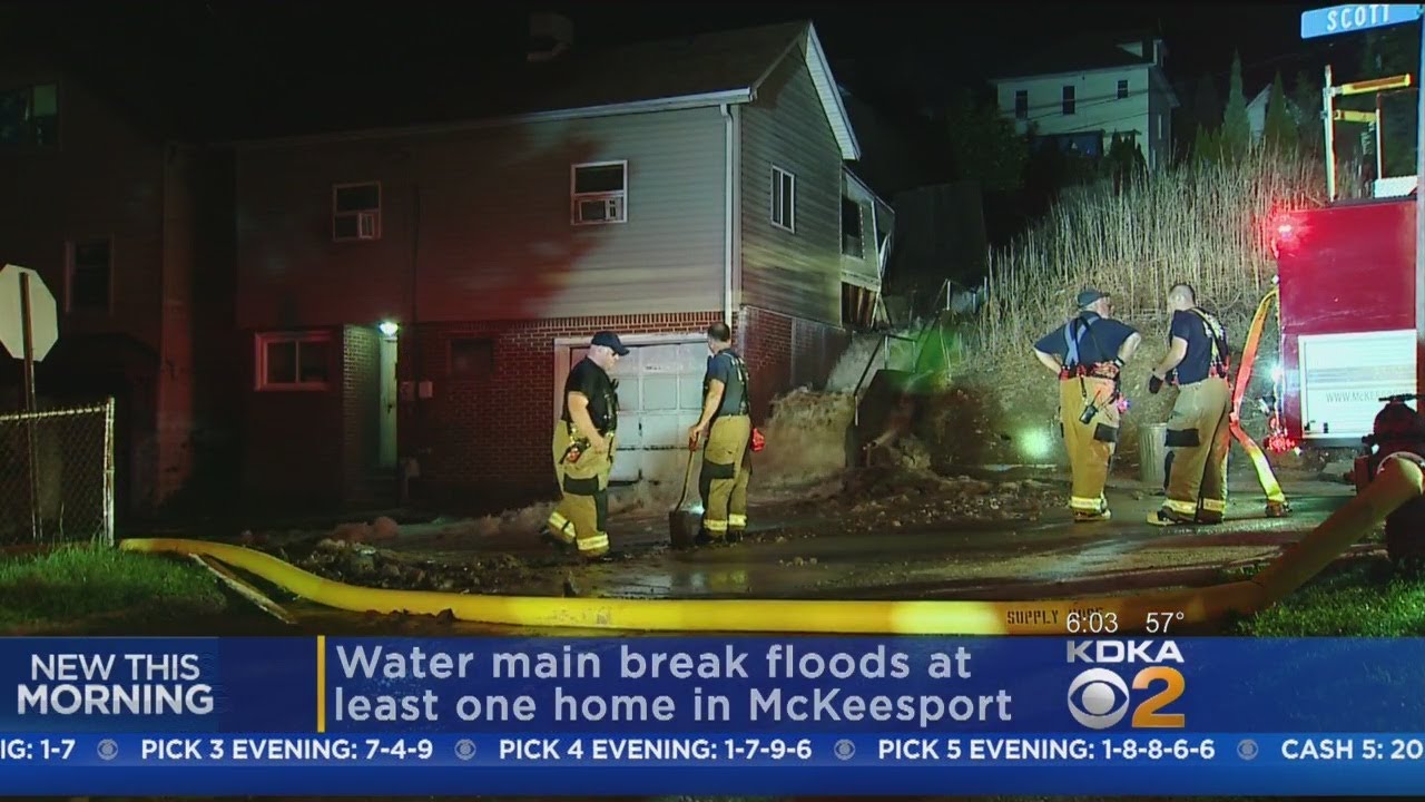 McKeesport Water Main Break Floods At Least 1 Home YouTube