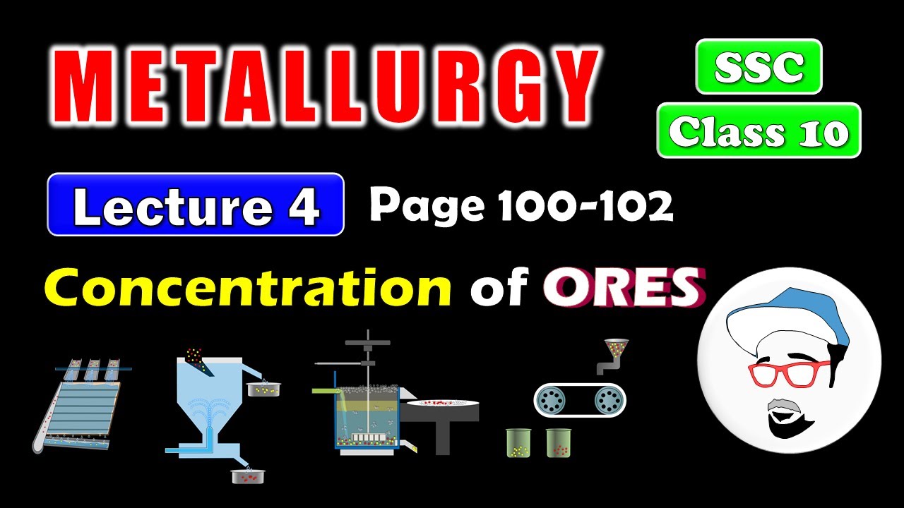 Metallurgy, Lecture 4 Class 10 SSC Metallurgy, Concentration of