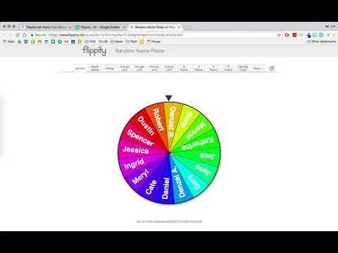 Flippity Random Name Picker