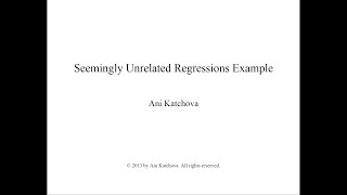 Seemingly Unrelated Regressions Example