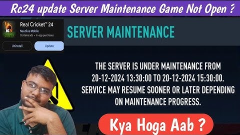 Real Cricket 24 Server Maintenance Aaya , RealCricket24 Phase 2 Update Countdown Start , Rc24 update