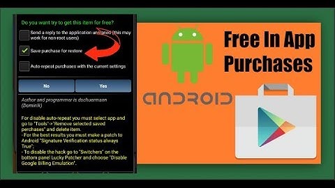 Android Free In App Purchases | No Root