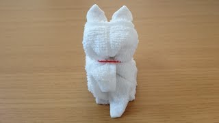 Towel Lucky cat おしぼり「招き猫」の作り方