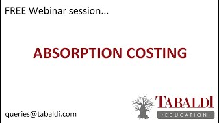 Absorption and Variable (Direct/Marginal) Costing | Super Basics