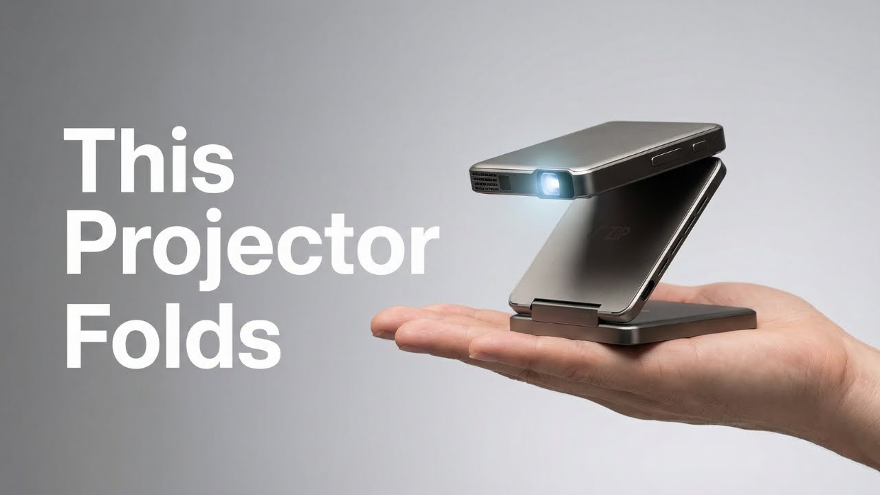 Aurzen ZIP Tri-Fold Projector — True Portability with Sharp Visuals