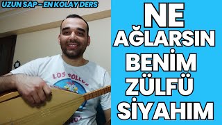 Notasiz Bağlama Saz Öğrenme Ne Ağlarsin Beni̇m Zülfü Si̇yahim En Kolay Ders 