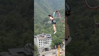 Bungy In Rishikesh #bungee #bungeejumping #jumping #adventure #trending #viral #bungy #shorts