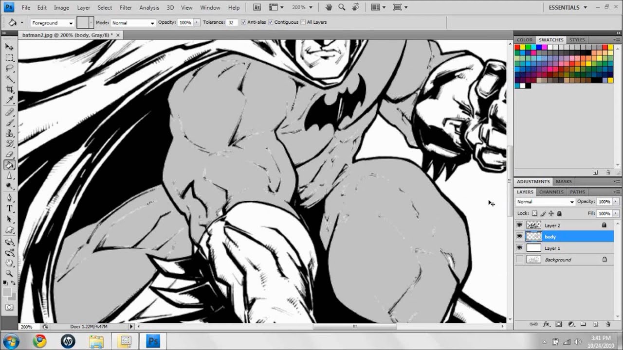 Line Art Tutorial Photoshop Easy!! - YouTube