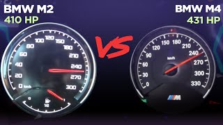 BMW M2 COMPETITION VS BMW M4 - Acceleration Battle 0-250 Km/h