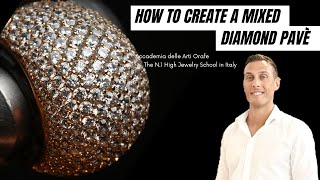 How to create a diamond pavè  Come creare un pavè di diamanti su fascia bombata  Jewellery school