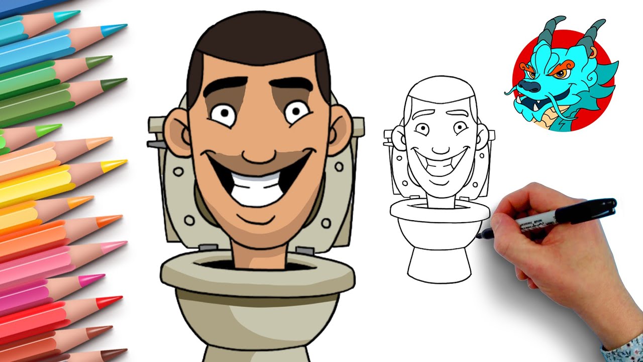How To Draw Skibidi Toilet Man | Skibidi Toilet - YouTube