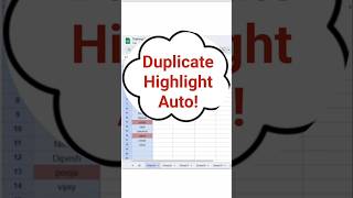 Highlight Duplicate Values in Google Sheets #shorts