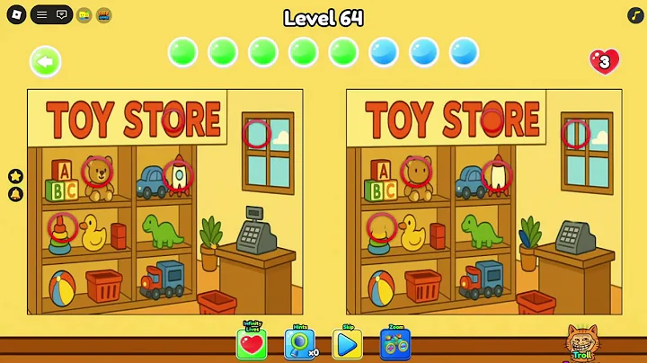 Tutorial 580: Spot the Differences on Roblox level 64 (Roblox 10.64)