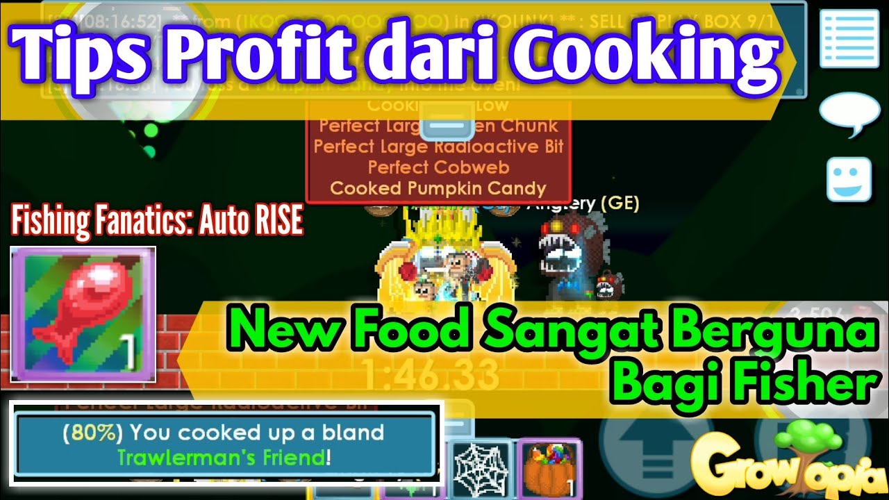 Tips/Cara Profit dari Cooking Growtopia New food Trawlerman's Friend
