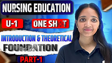 Introduction & Theoretical Foundation || Part 1||Nursing Education || One Shot ||Bsc Nursing 