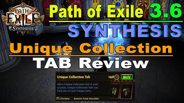 UNIQUE COLLECTION TAB Review Path of Exile