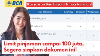 Syarat Pinjam Uang di Bank BCA Tanpa Jaminan (Karyawan, Pengusaha, Profesional) | ✅ Mudah