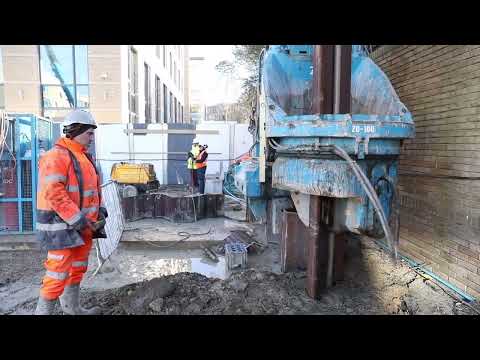 Silent Vibrationless Sheet Pile Pressing Process