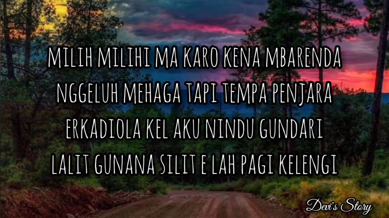 Lagu Karo Hits || Lirik Lagu Karo Erkadiola - Rina Pelawi