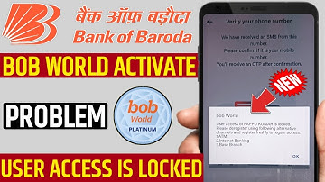 Bob world user access of is locked please deregister using following alternative channels problem