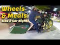 Wheels and Meals - Bike and Car Night! #harleydavidson #roadglide #travel