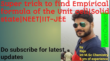 Super trick to find Empirical formula of the Unit cell|Solid state|IIT-JEE, NEET and 12th CBSE