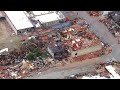 Sky 5 shows extensive damage to downtown sulphur