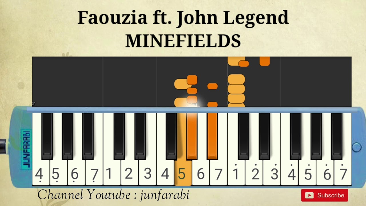 MINEFIELDS Faouzia ft John Legend melodica lesson YouTube