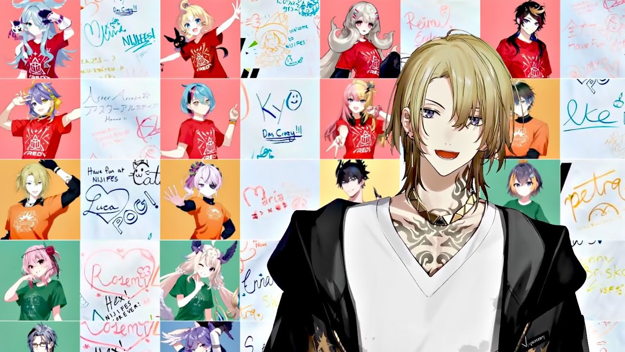 Luca looks through everyone's signature for NIJIFES【NIJISANJI EN CLIP | Luca Kaneshiro】