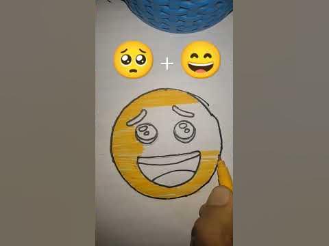 #shorts #emojidrawings #emojichallenge #emoji 🥺+😄 emoji drawing