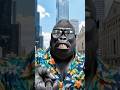 What if a Gorilla Visits Chicago as a Tourist? 🦍 🔫 #viral #shorts #gorilla #chicago