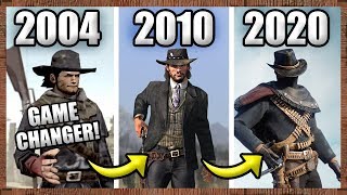 Famous Evolution of GUNPLAY LOGIC in Red Dead Redemption Games (2004-2020) RDR, RDR1, RDR2 Wealth
