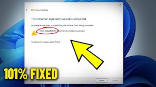 the extraction operation was not completed 0x8096002a no error description found / available - fix ✅