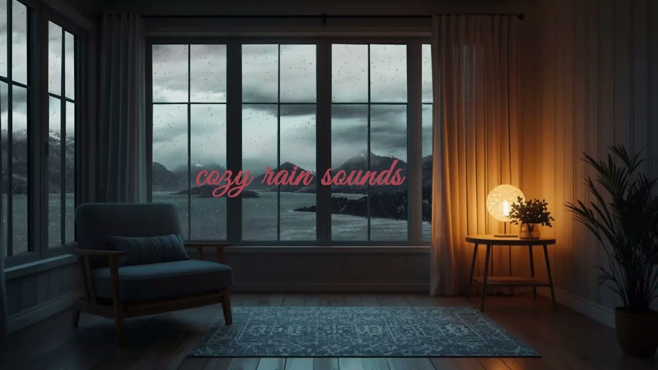 Gentle Rain From The Living Room 🌧️ | Cozy Rain Sounds for Sleep & Relaxation
