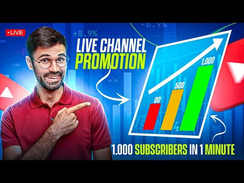 Live YouTube Channel Promotion 1000 subs free 