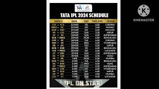 || IPL 2024 Schedule || IPL 2014 Ka Match List || #cricket #ipl2024 #iplschedule #trending #kohli screenshot 1