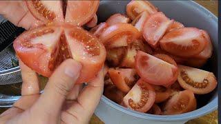 토마토 많이 사오셔서 이렇게 드세요!!여름에 가족들 건강식이 됩니다/토마토퓨레  Tomato puree