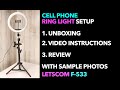 Ring Light Instructions - ring light with stand instructions - ring light amazon Letscom F-533