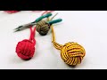Turn a Bead into a Basketball (1)🏀 Easy Macrame Ball Knot Keychain DIY