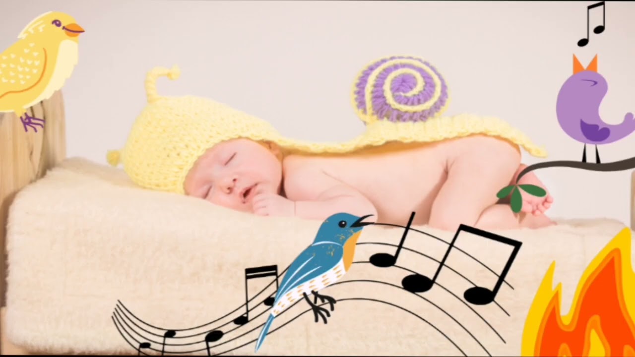 THE MOST RELAXING MUSIC FOR BABIES TO SLEEP  - Soothing of nature, campfire and birds sounds