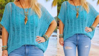 BLUSA DE CROCHÊ FÁCIL E LINDA 😍✨ PASSO A PASSO COMPLETO